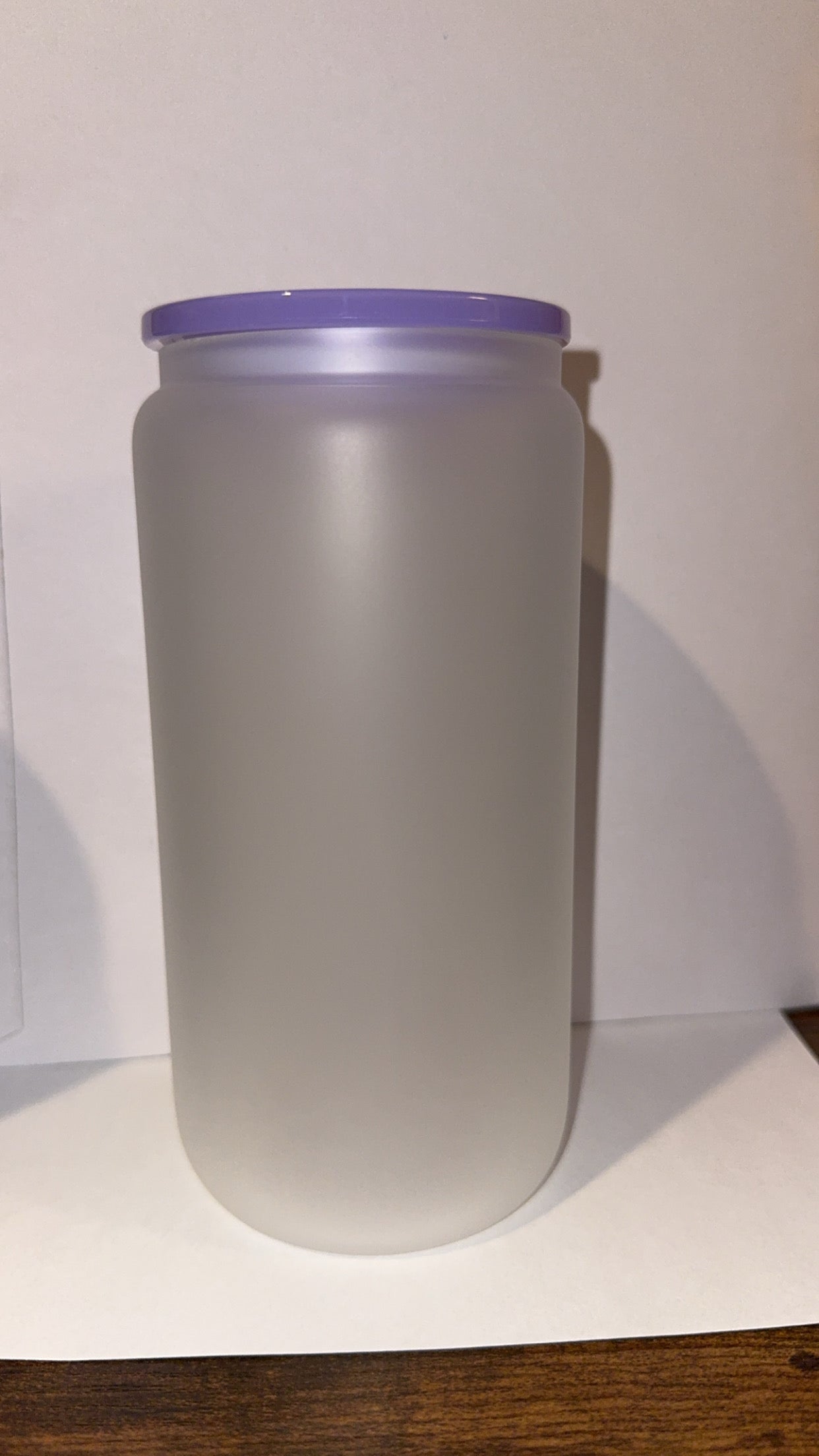 Pastel colored frosty glass 16 oz