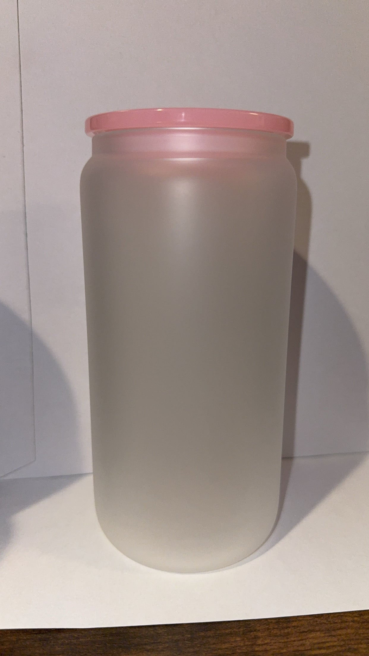 Pastel colored frosty glass 16 oz