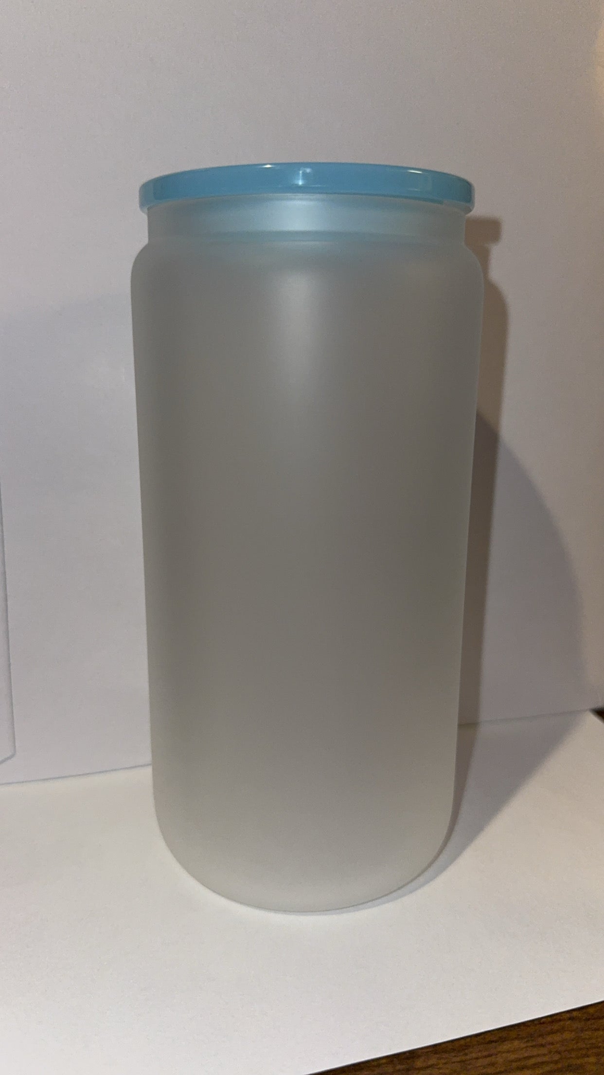 Pastel colored frosty glass 16 oz